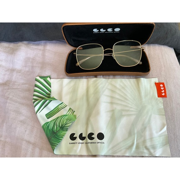 NOS GARRETT LEIGHT CaLiFoRnIa “Tuscany” Gold 👓 Eyeglasses - Picture 4 of 16